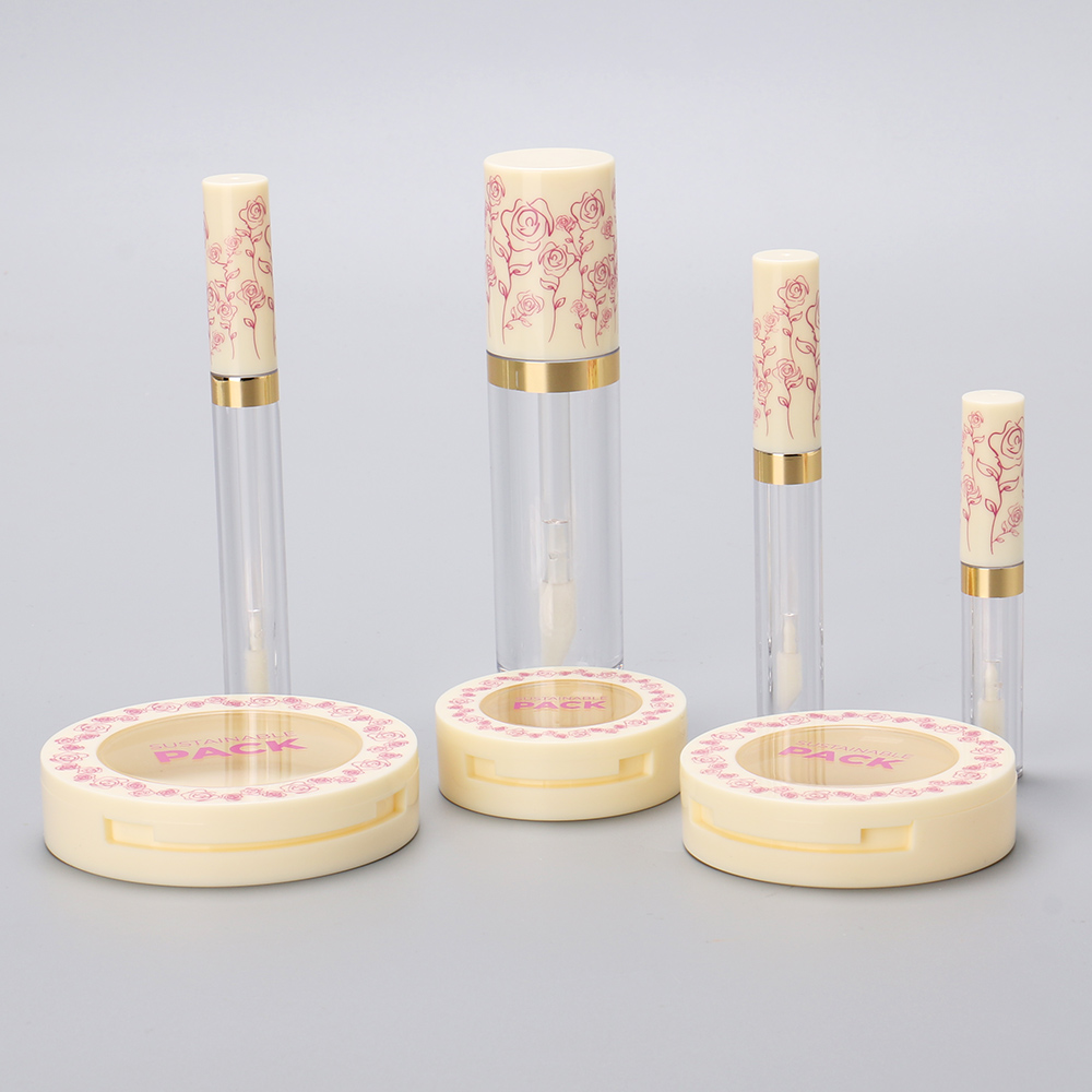 Sustainable Series Compact Powder Case Lip Gloss Tubes Packing Luxury Cosmetic Packaging