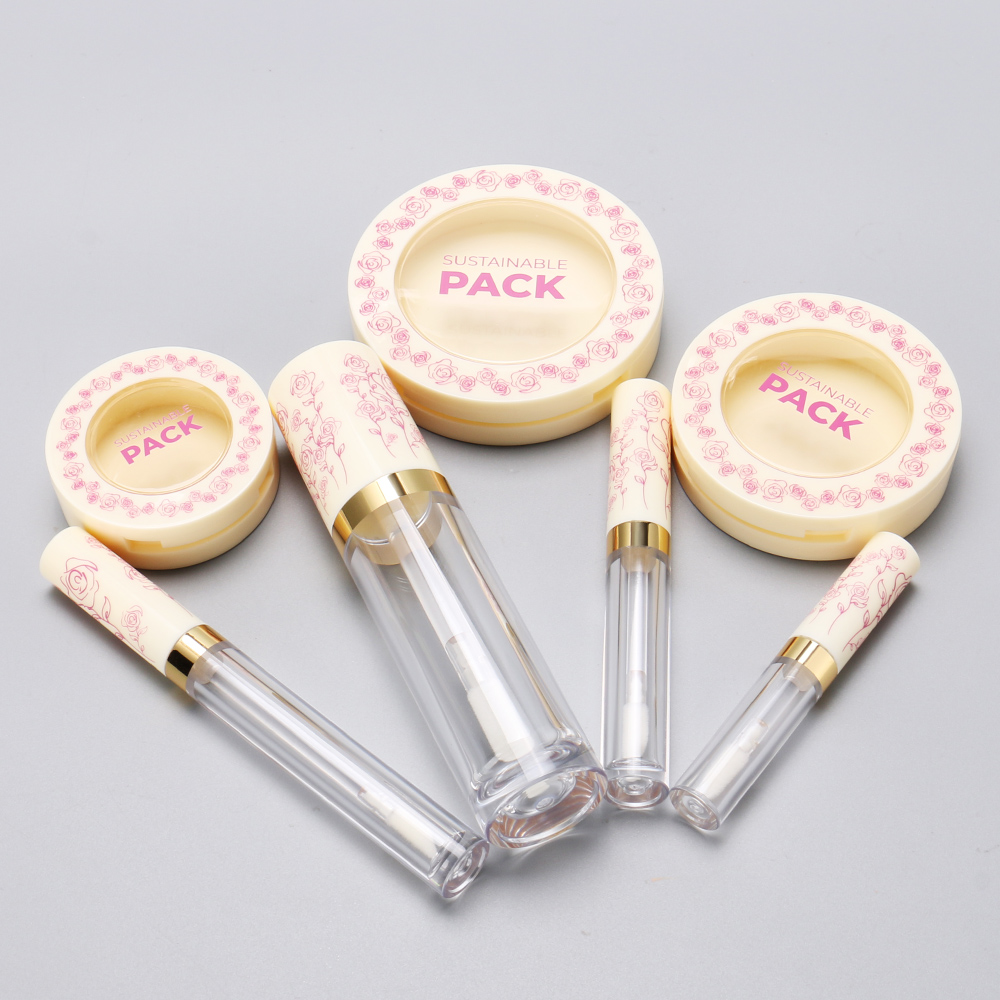 Sustainable Series Compact Powder Case Lip Gloss Tubes Packing Luxury Cosmetic Packaging